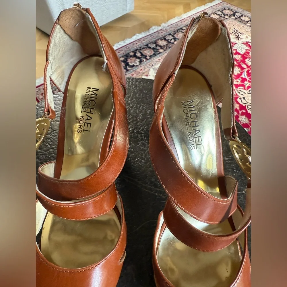 Michael Kors Brown Leather Heels